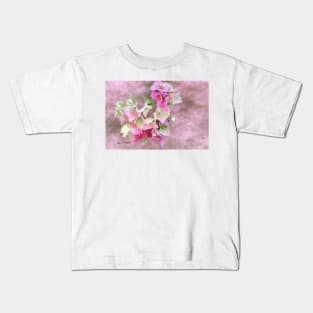 Pink Bougainvillea Flowers Digital Art Kids T-Shirt